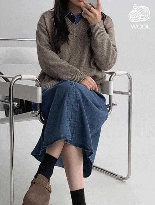 Moose Wool V Knitwear -10color 针织衫