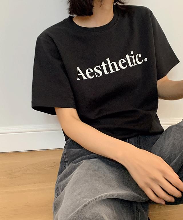 Simple Lettering Short Sleeve T-Shirt