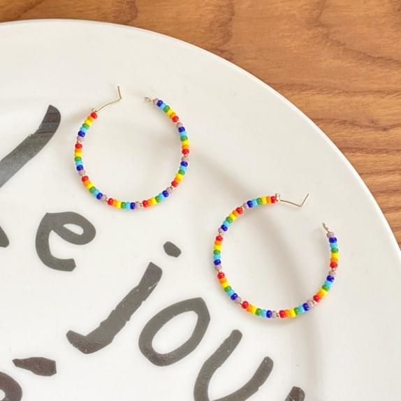 rainbow ring earrings