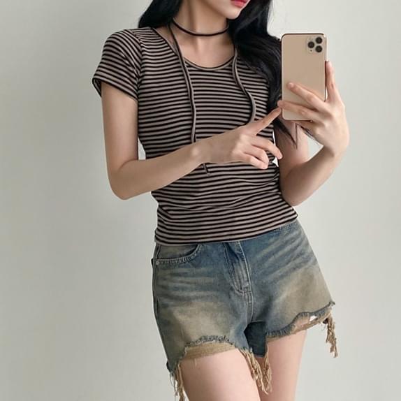 허쉬반팔단가라머플러SET(4c)