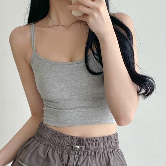 內含胸墊細肩帶無袖背心 3色