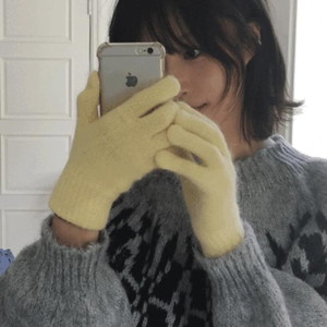 한해 비비드 앙고라 장갑