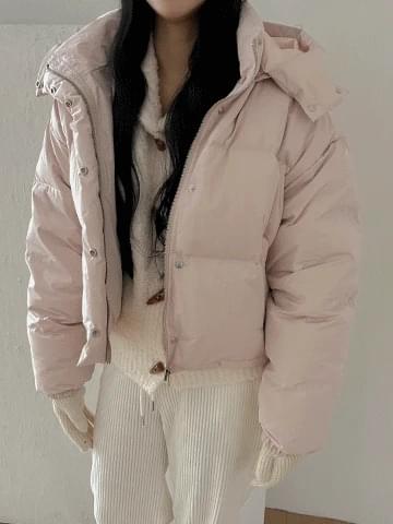 (핑크 아이보리)오도 다운 패딩