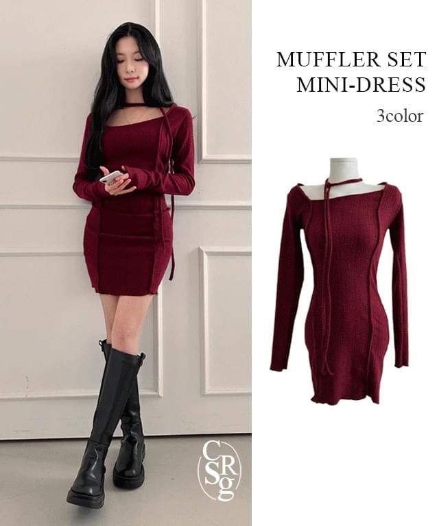 I am the main character muffler set mini Dress
