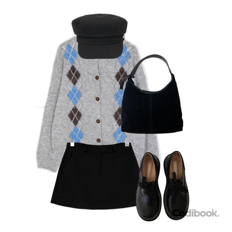 AAKE BOLD STITCH LOAFER (3color),ondeed 루멜 스웨이드 레더 배색 빅 숄더백,GENERALIDEA WOMAN 뉴스보이 캡등을 매치한 코디