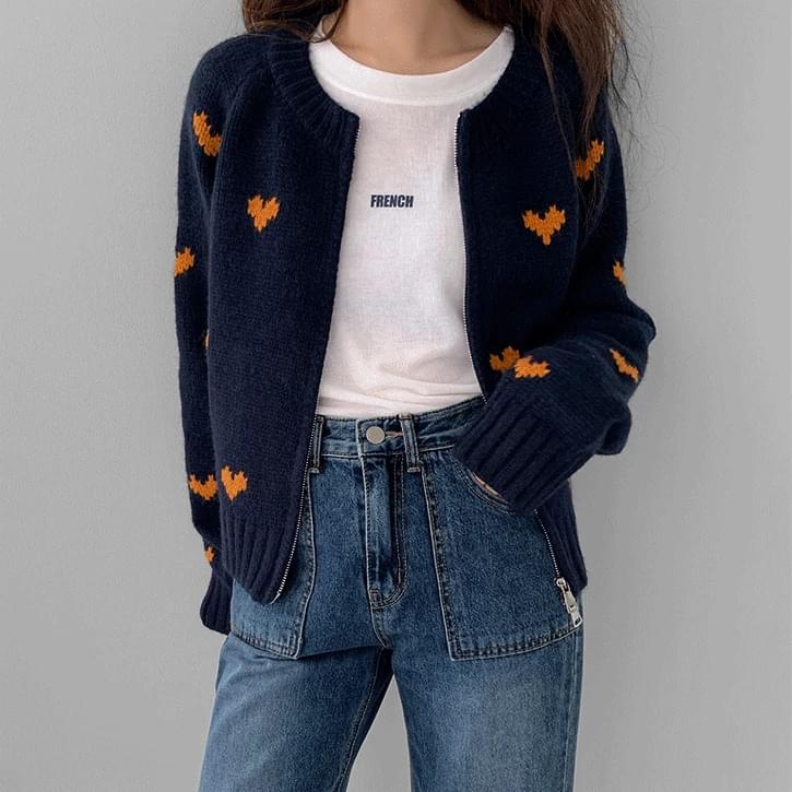 Song Song Heart Round Knitwear Cardigan