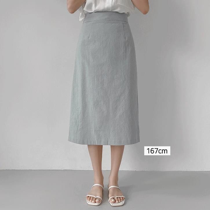 Pastel cotton back team long skirt