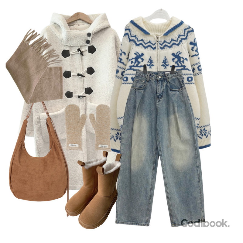 wonderwonder 티에스 소프트 베이직 목도리 머플러,kim9hope 10 fur chelsea boots,From Beginning 부클레 손모아장갑(7color)등을 매치한 코디