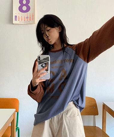 J.O Lettering Raglan Long Sleeve T-Shirt