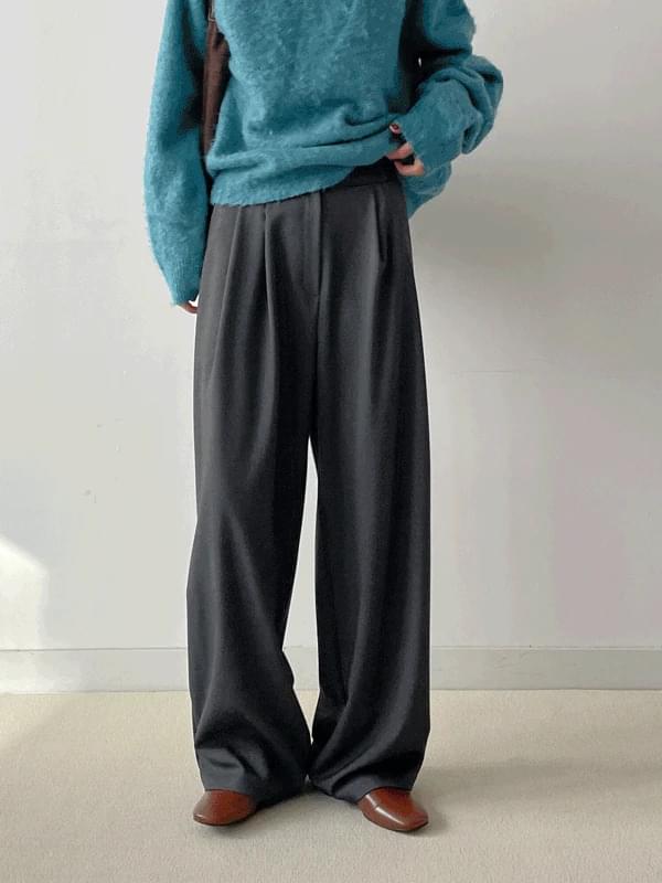 【INCHANT ME】[unisex] Crack Thin Washing Wide Denim non-fade/unisex] Rainy Semi Wide Denim Pants - INCHANT ME