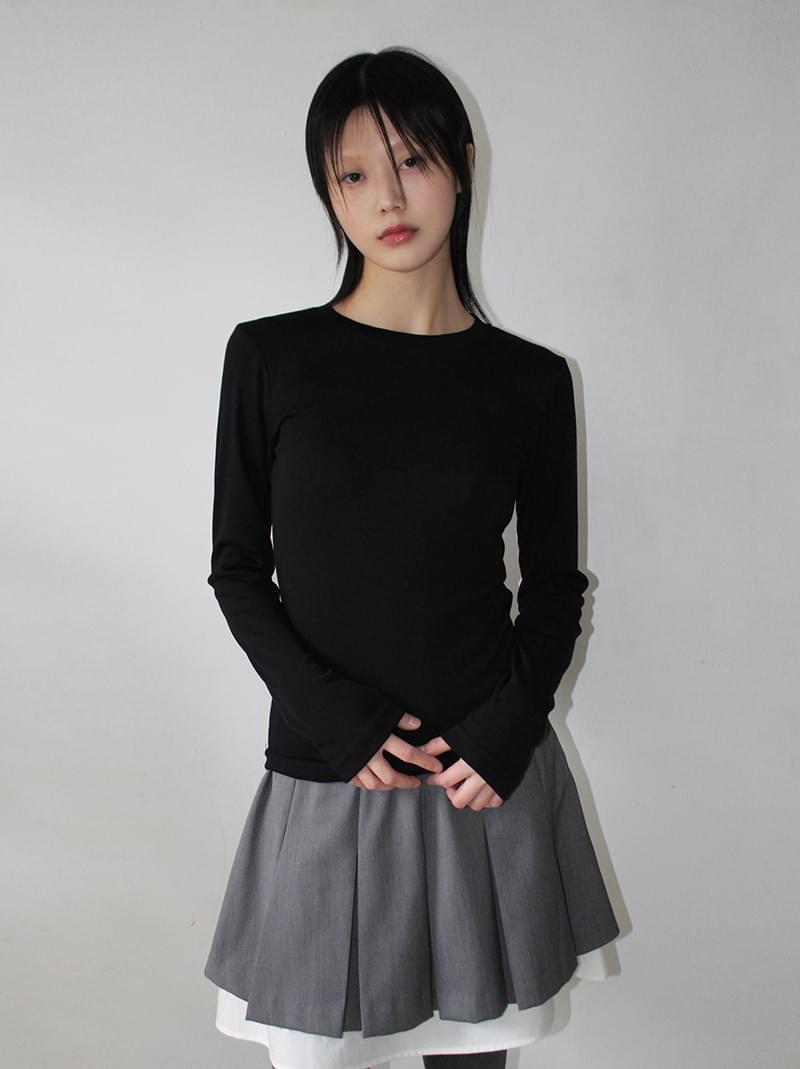 BASIC SLIM SLEEVE T (4color)
