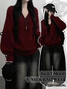 Dotom Free Nagrang V-Neck Long Sleeve Knitwear