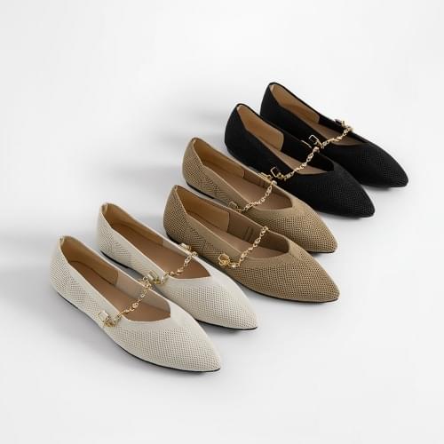 Heaven Jewel Chain Knitwear Flat PLFBT1f104