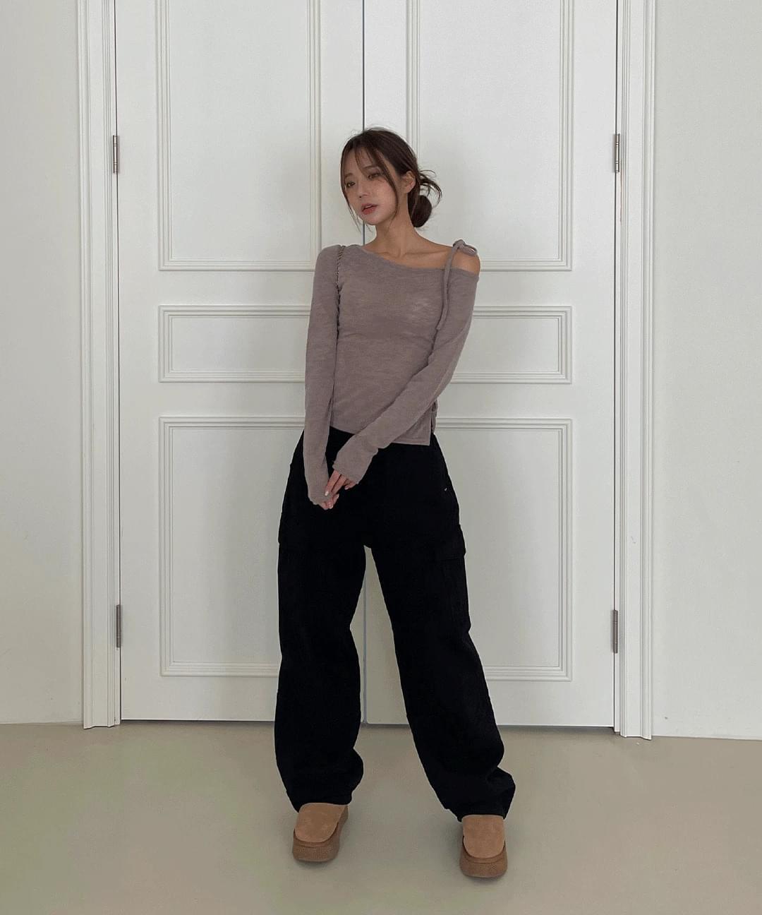 Blur Cargo Pocket Long Wide Pants