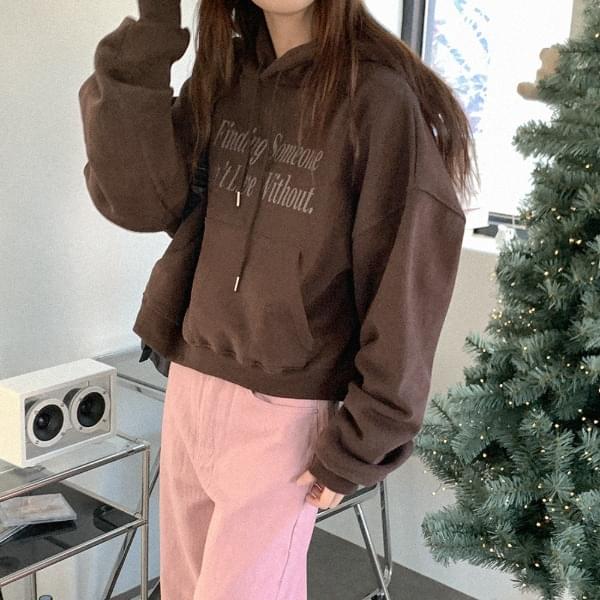Crea Woolen Lettering Hoodie