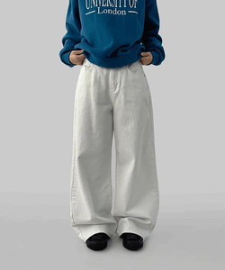 Etah Fleece-lined Wide Cotton Pants