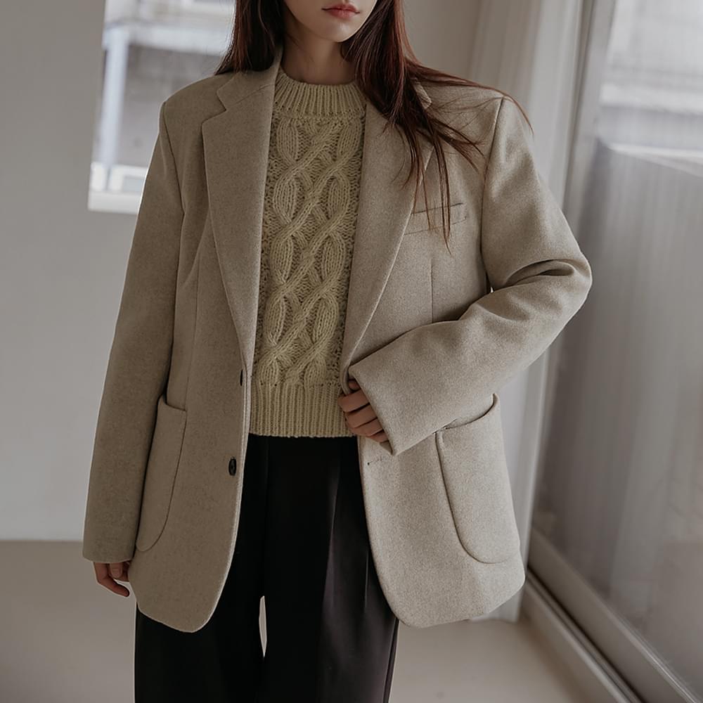 Marea wool 30% thick single jacket