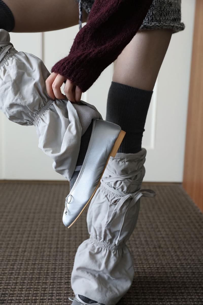 Lining fur padded leg warmers