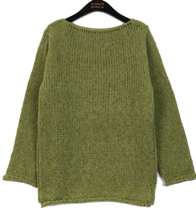 하케 보카시 롤업 아방핏 보트넥 니트