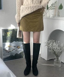 Ralt lace shirring mini skirt
