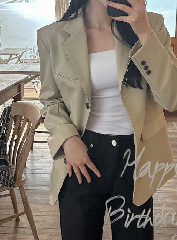 Basic single overfit jacket