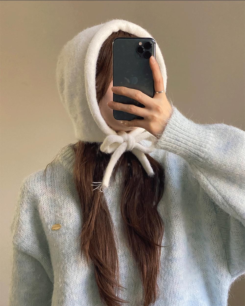 Peton Angora Earflap Hooded Trooper Hat
