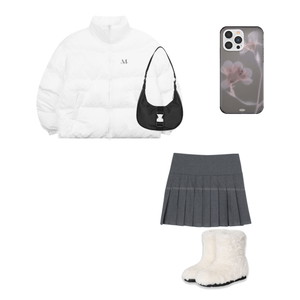 Zip-up,skirt,boots 코디