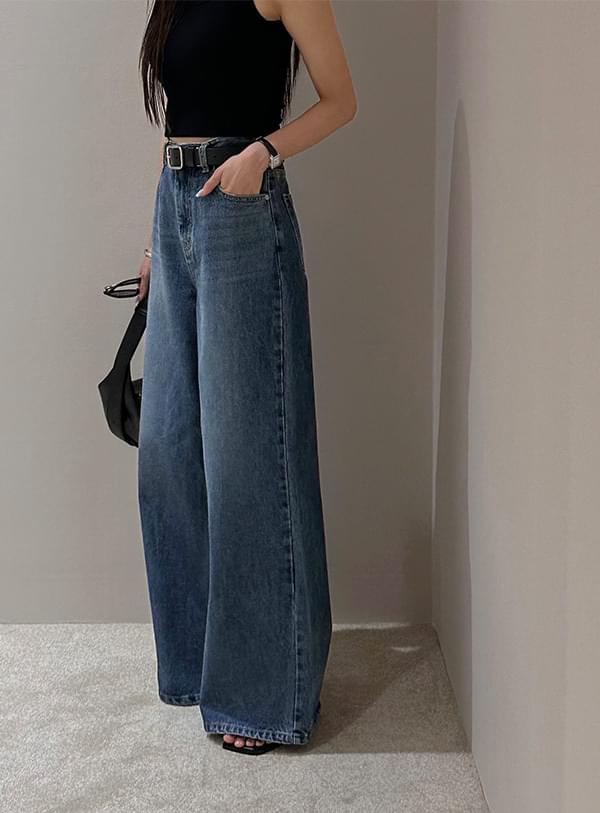 Normal wide denim pants