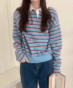 Leshu Woolen Striped Kara Sweatshirt