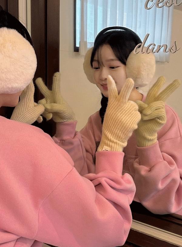 Dear Woolen Crop Sweatshirt