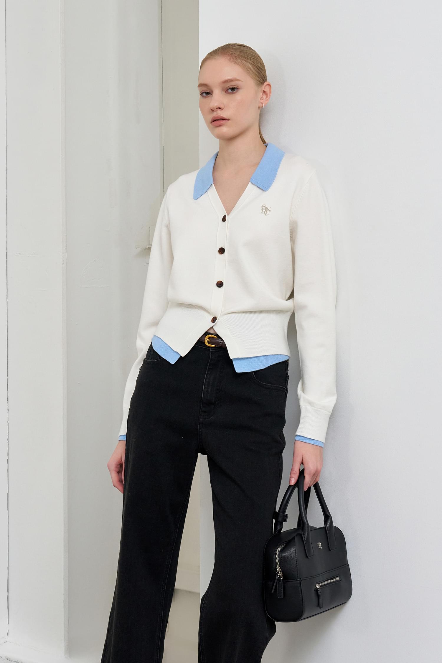 WOMAN Essential Collar Layered Cardigan