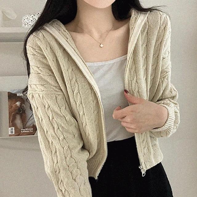 Innerbel Twisted Knitwear Zip-up 5color