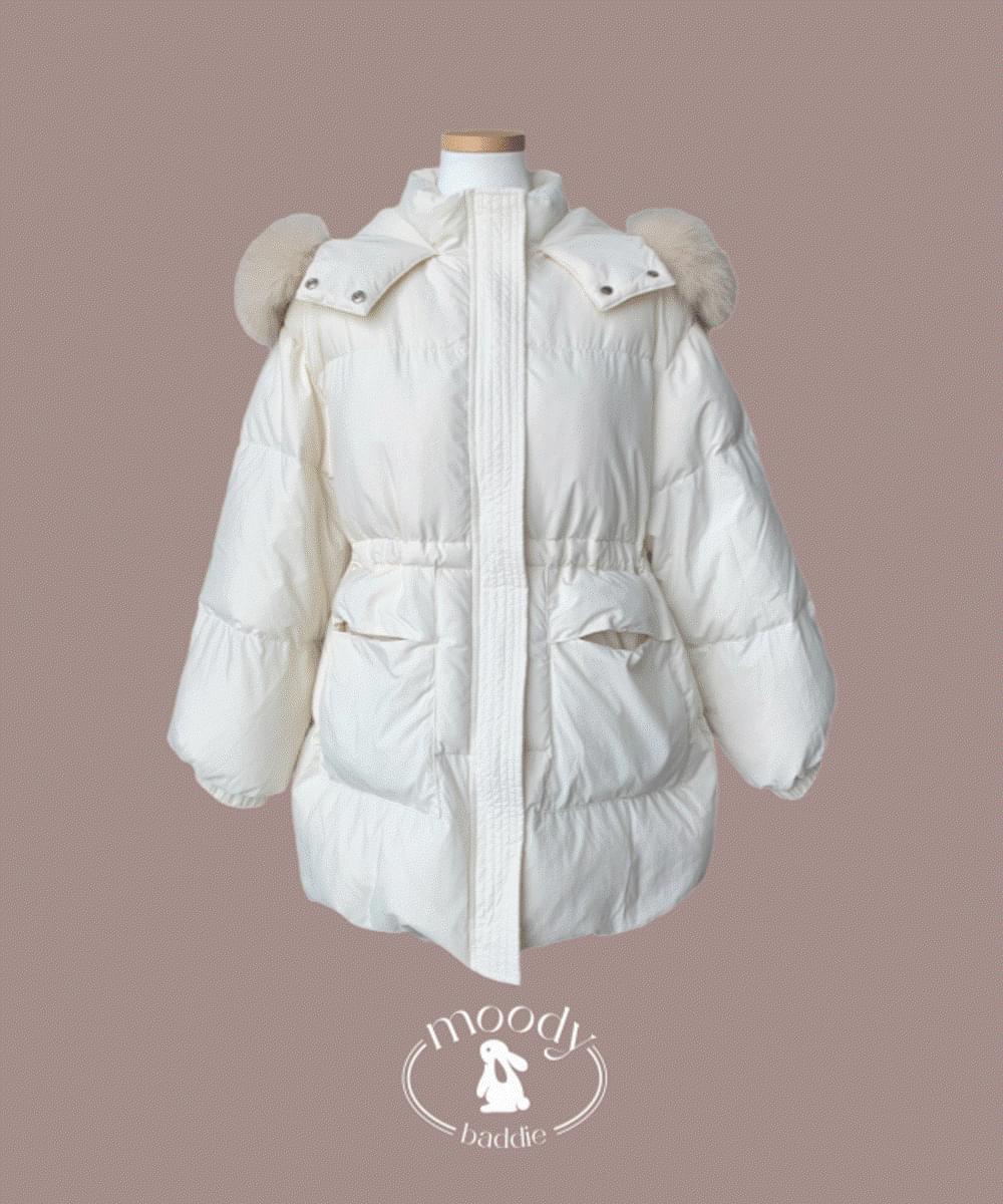 Fox fur half duck down