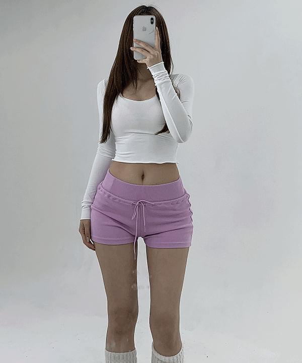 About Slim Color Micro Nano Shorts Hot Pants
