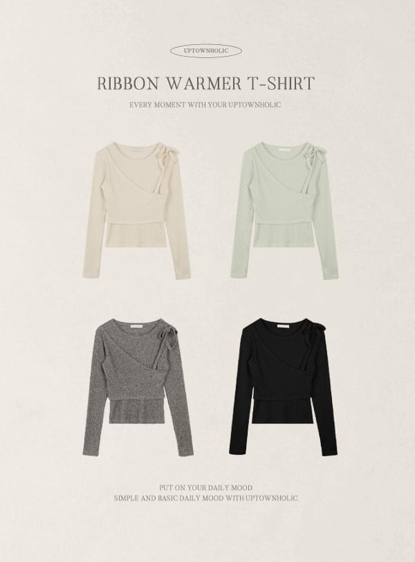 Ribbed Ribbon Warmer T-Shirt