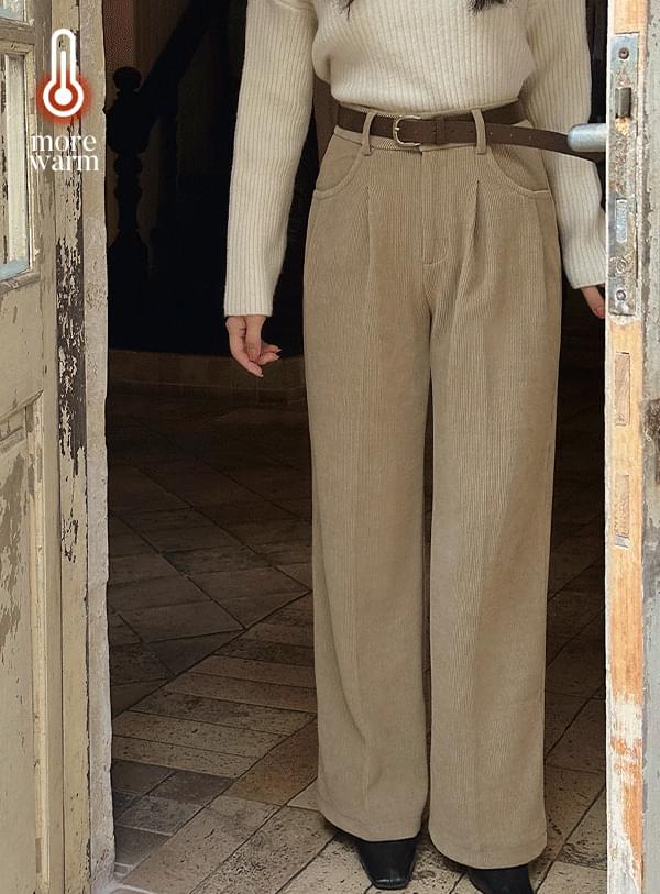 Corduroy belt set slacks