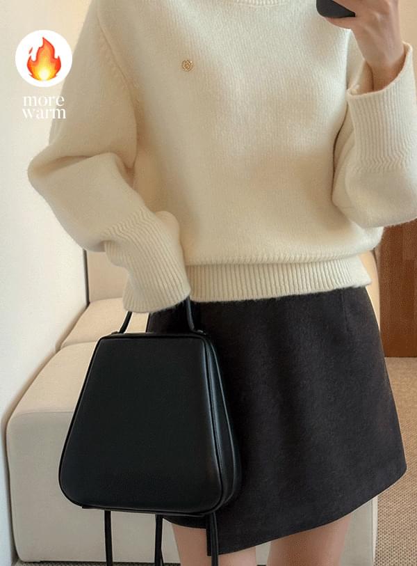 Fleece-lined wrap skirt