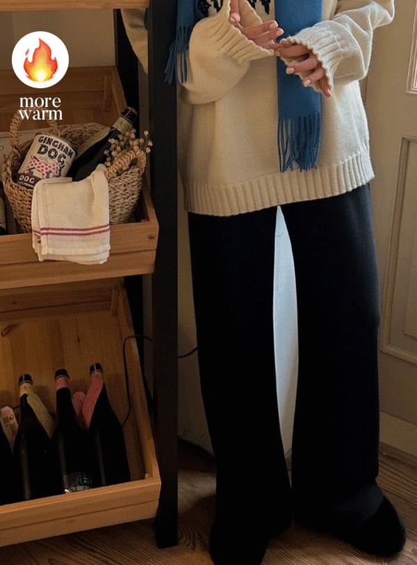 Mink pin tuck banding pants