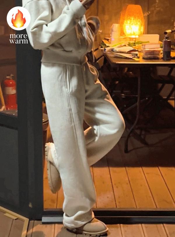 Fleece-lined Split pants with fleece lining