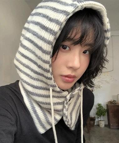 Togin Stripe Knitwear Balaclava