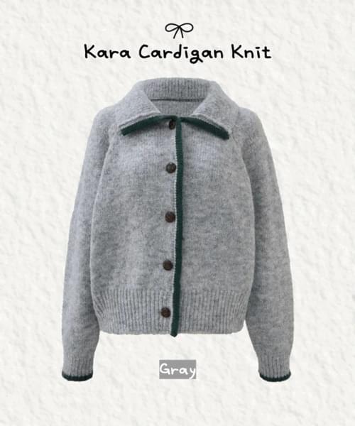 Hunu Color Block Collar Cardigan Knitwear