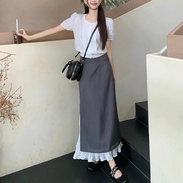 Louvre Team Frill Long Skirt