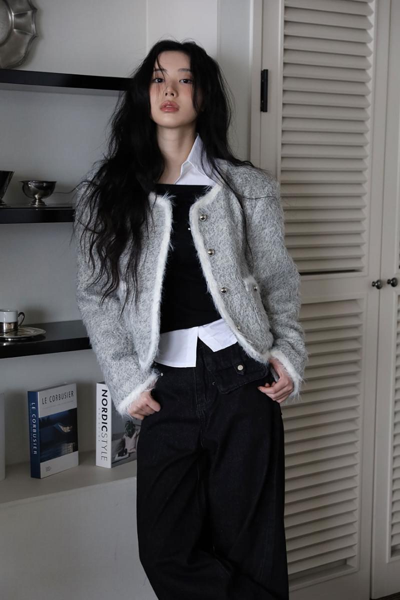 Shorey fur tweed jacket