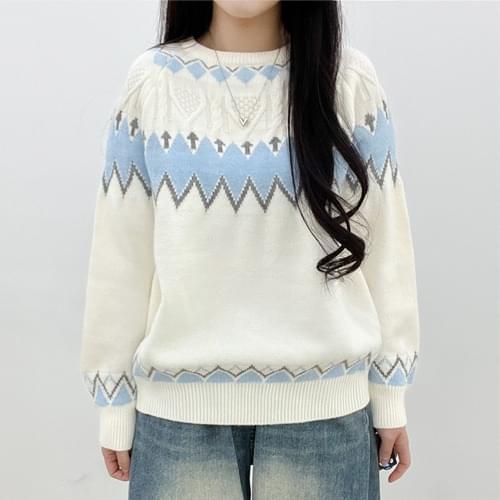 Unique Overfit Round Knitwear Tee