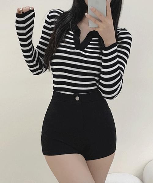 Glacier Stripe Collar Knitwear
