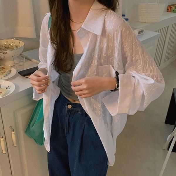 Alphabet Vintage See-Through Shirt