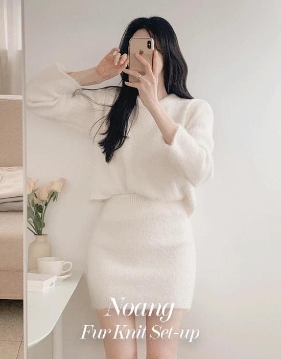 Noang Fur Knitwear Set-up