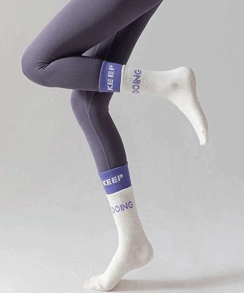 FLOVE Layered Yoga Pilates Non-Slip Long Socks