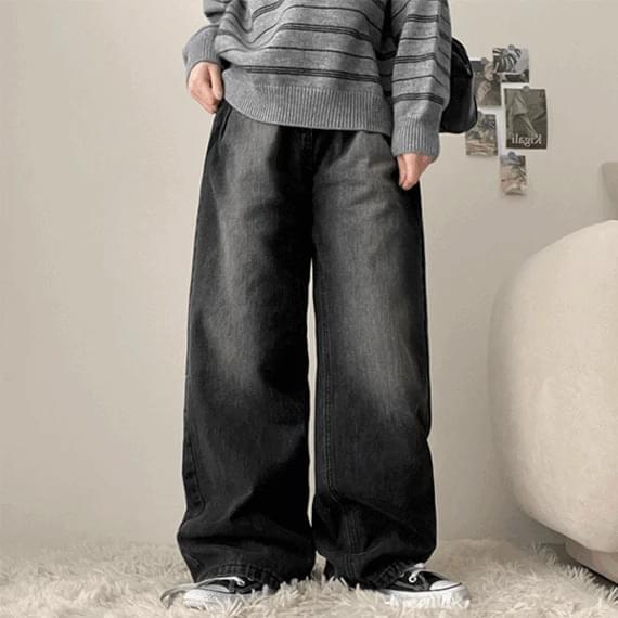 Derrin Faded Wide Denim Pants