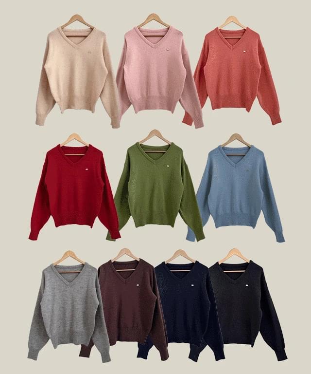 Robe V-Neck Loose-fit long sleeve Knitwear 